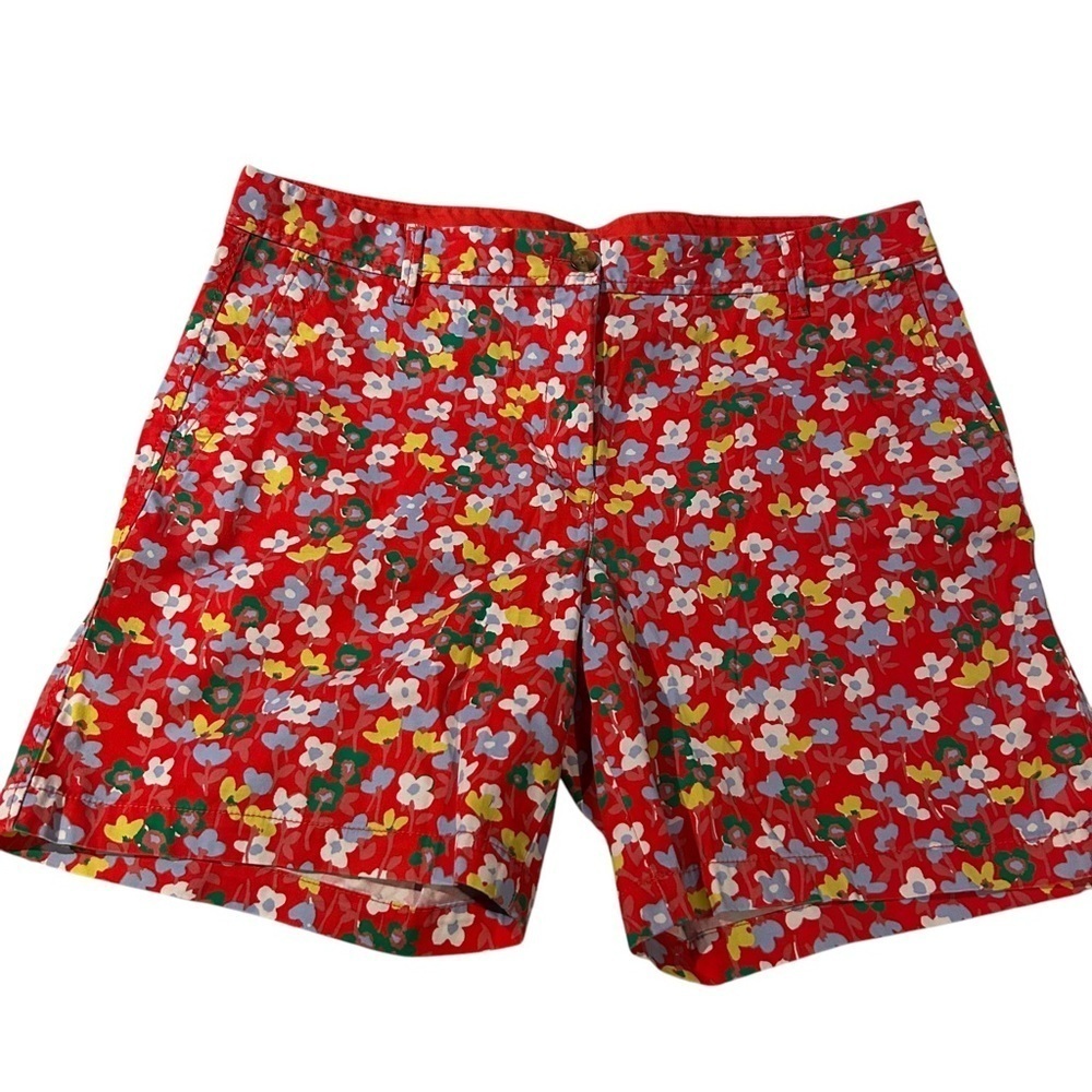 Talbots 7" FLORAL GIRLFRIEND CHINO SHORT